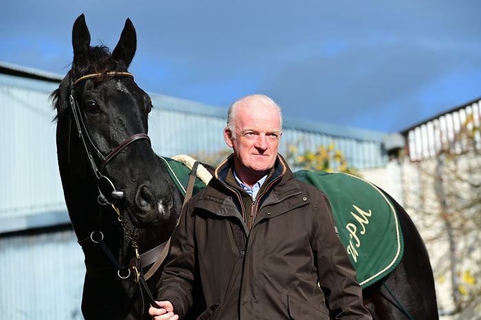 Willie Mullins pictured with Cheltenham Gold Cup favourite Galopin Des Champs 