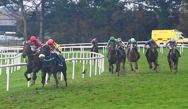 Firm Footings, far side, gets the measure of Soldante in the closing stages 