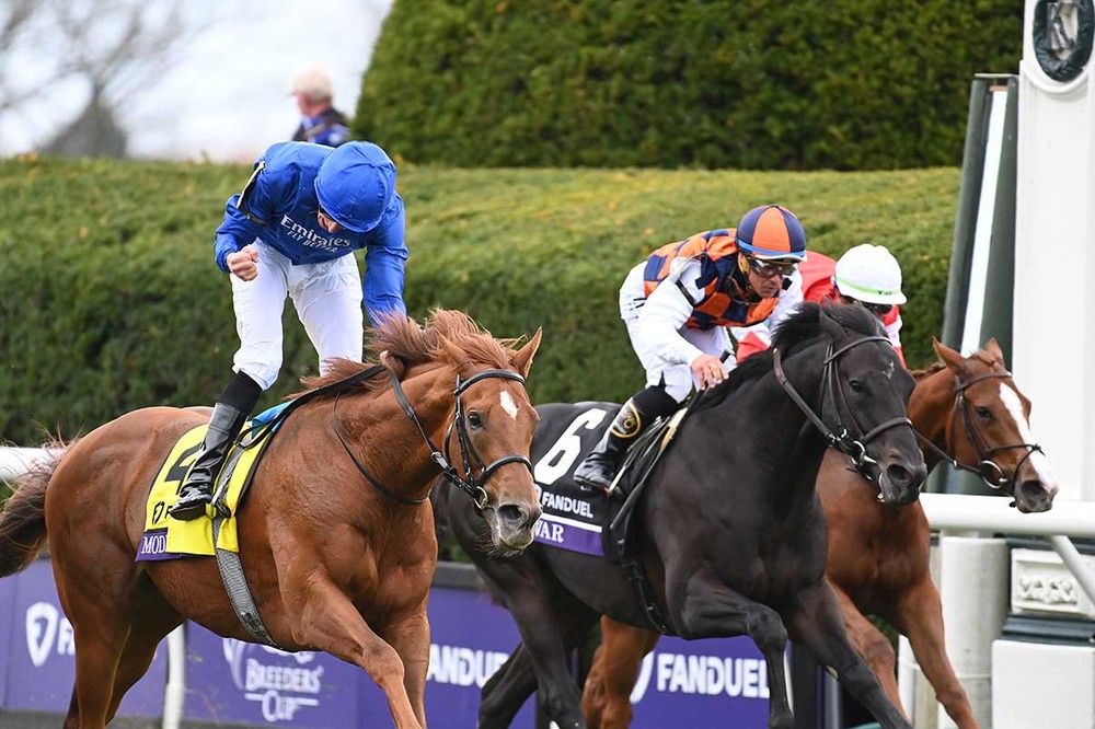 Modern Games and William Buick win the Breeders' Cup Mile