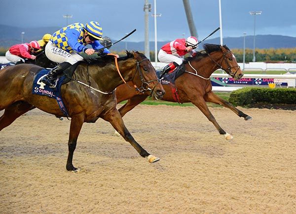 Cousin Shay, far side, nails Lion Ring
