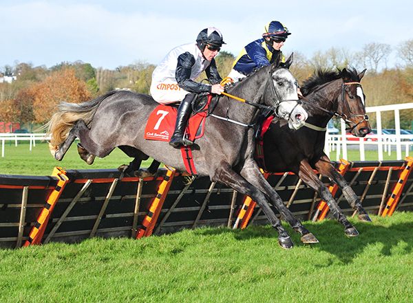 Irish Point and Davy Russell win the Buy Tickets Online At corkracecourse ie Maiden Hurdle