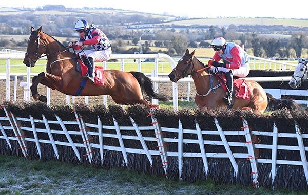 The King Of Prs, left, in winning form at Punchestown in January