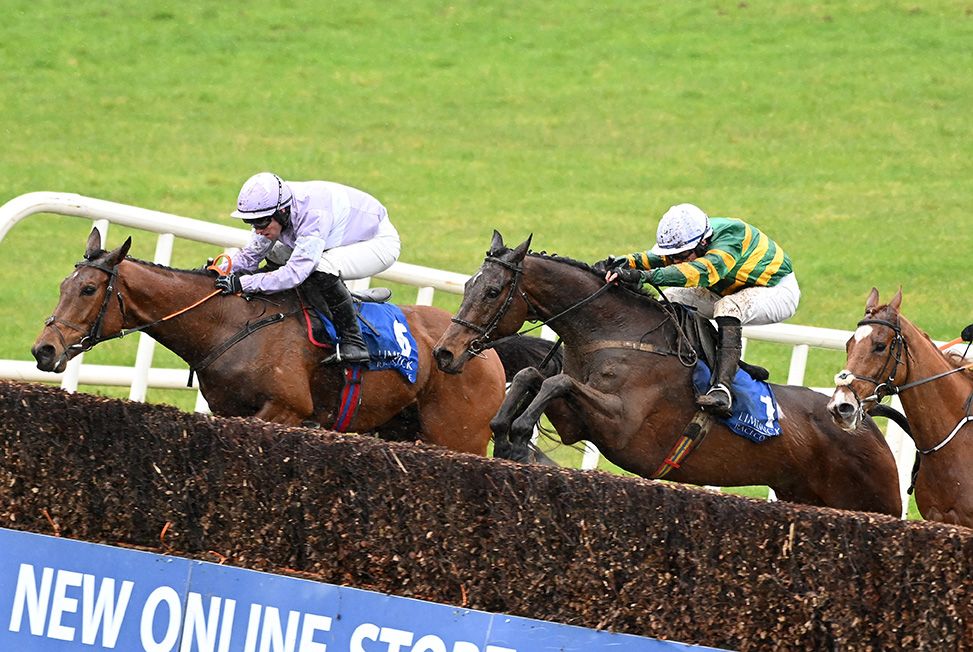 All Those Years and Luke Dempsey (right) jumps the last alongside Johngus