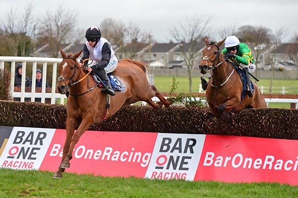 Journey With Me (left) and Rachael Blackmore beating Limerick Lace