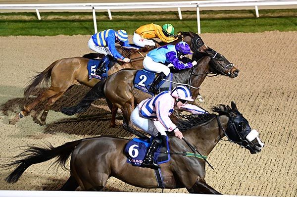 Akmaam and Emma Murphy (no.2) win the finale at Dundalk