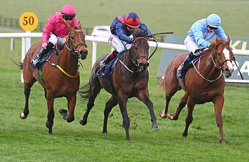 Red Letter Bray and Colin Keane (centre) win from Run Ran Run (right) and Desert Haven (left)