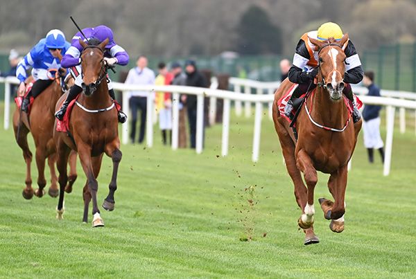 You Send Me, right, moves clear