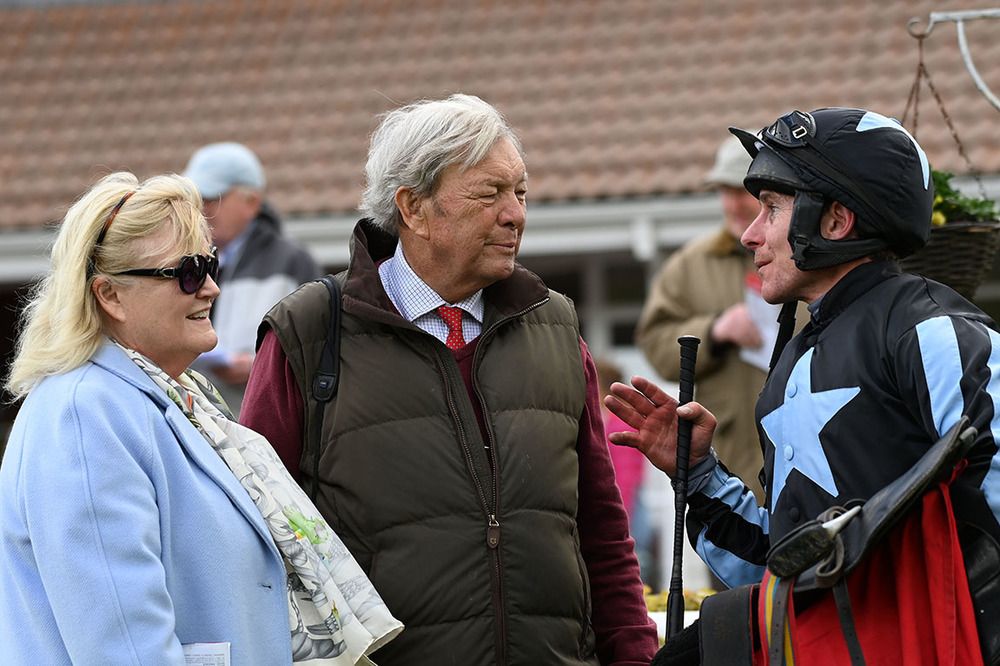 Philip Enright with trainer Edward O'Grady and Ceroc's owner Kay Russell 