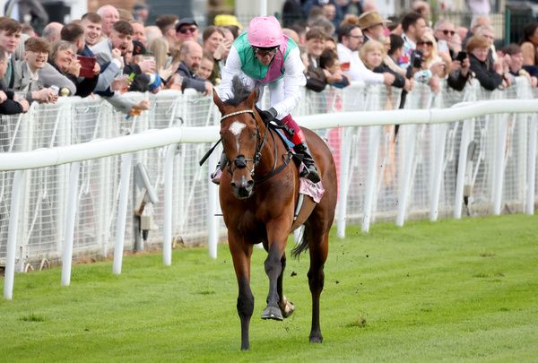 Arrest pictured on his way to victory in the Chester Vase