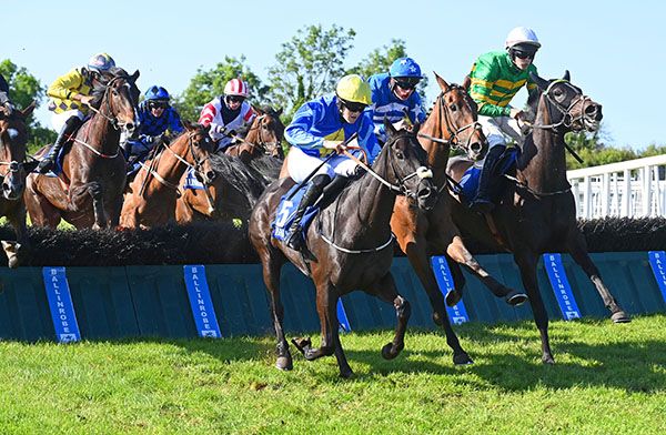 Can't Stop Smiling (far right) clears the last under Charlie O'Dwyer