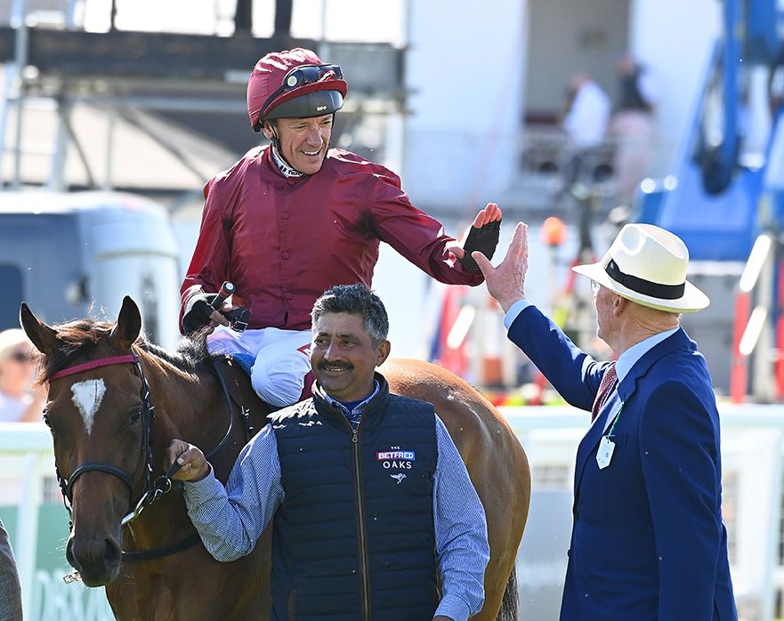 Soul Sister and Frankie Dettori with trainer John Gosden