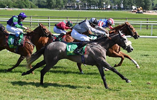 The grey Arch Enemy (nearest) finishes best 