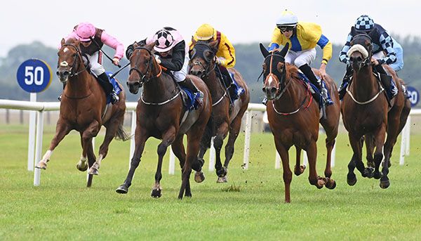 Charming Lady and Robert Whearty win the Chill and Grill At Fairyhouse Handicap from Aussie Girl 
