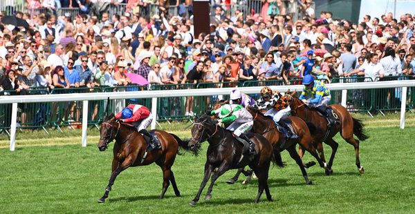 Khaadem and Jamie Spencer win for trainer Charlie Hills from Sacred far side