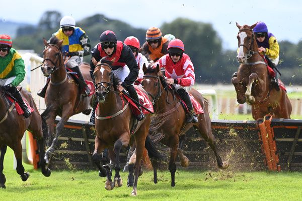 Cork 14-July-2023.Hurdle race action from the County Cork venue.Healy Racing