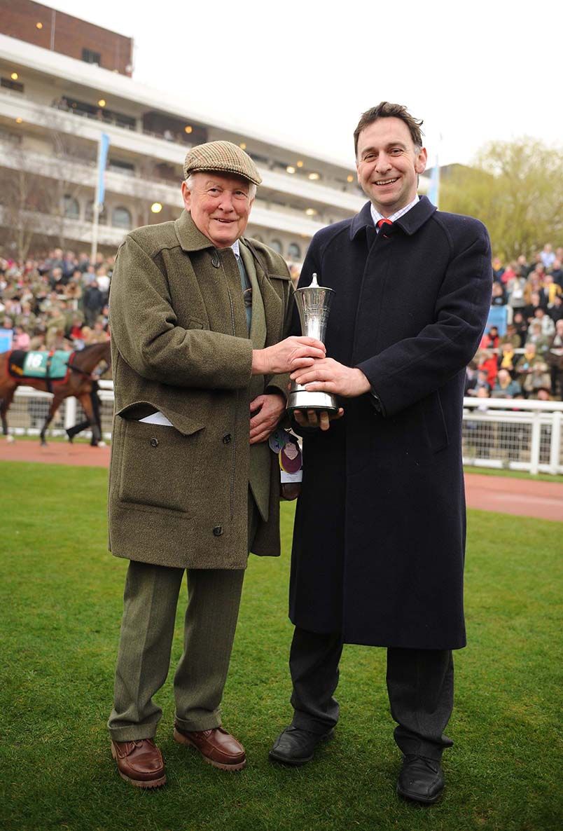 Harry de Bromhead pictured with son Henry at Cheltenham