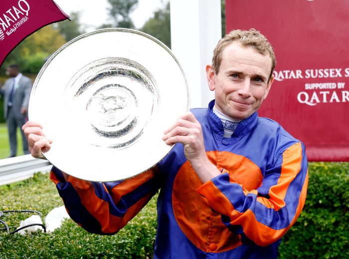 Ryan Moore after winning the Sussex Stakes on Paddington
