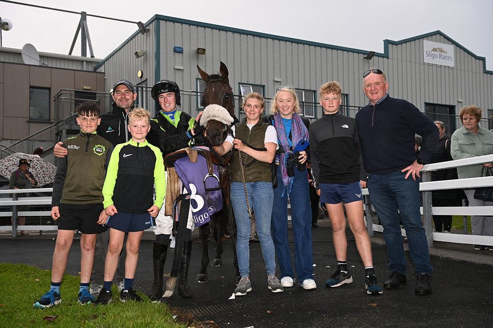 Winning connections of I Am Shadow after the Ciaran Murphy trained mare won bumper. 