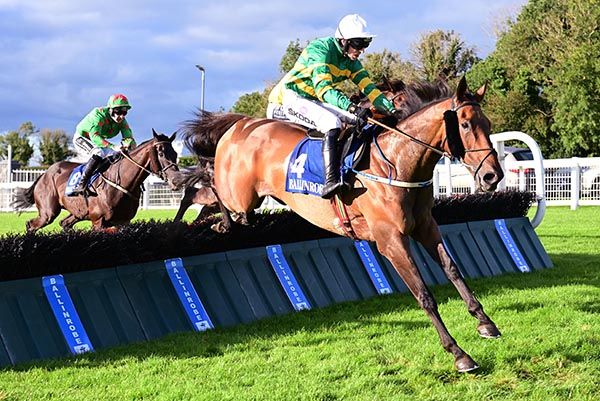 A Great View clears the last under Mark Walsh