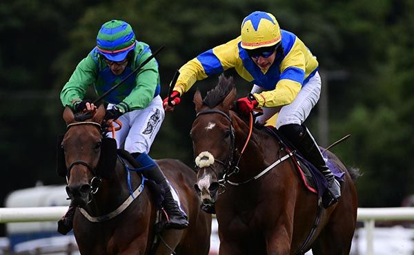 Moonovercloon, right, sweeps past Game And Glory