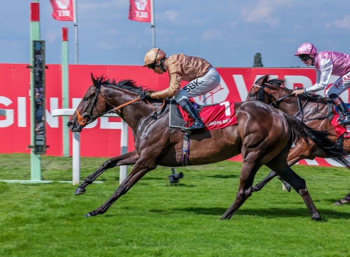 Heredia (Sean Levey) winning at Sandown