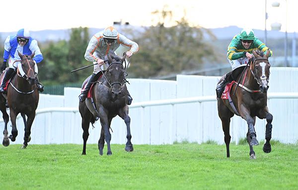 Glenquin Castle (right) leads home Iridescent and Takarengo