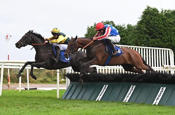 Iriskana and Dan King (nearest) battle it out with Lucky Viv