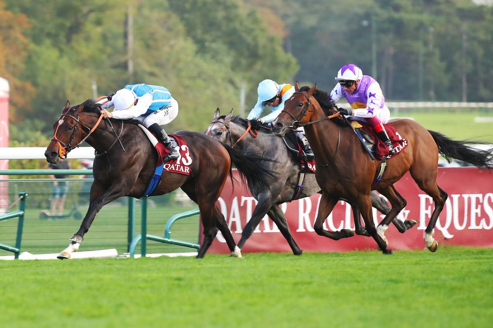 Kelina (Maxine Guyon) winning the Qatar Prix de la Foret 