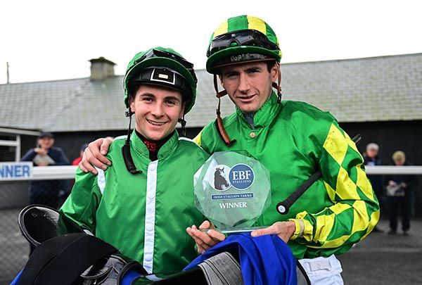 Cousins Andy Slattery (left) and Ben Coen shared a dead-heat 
