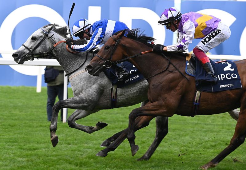 Ascot 21-October-2023. Qipco Champions Day.Qipco British Champions Sprint Stakes (Group 1)Art Power and David Allan win for owners King Power Racing Co Ltd and trainer Tim Easterby from Kinross.Healy Racing