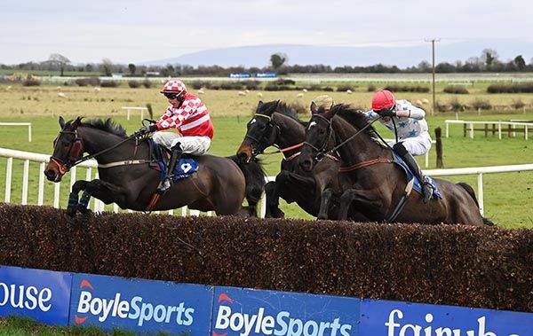 Grange Island and Mikey O Connor (left) fight off Global Assembly (centre) and Dromleigh (nearest)