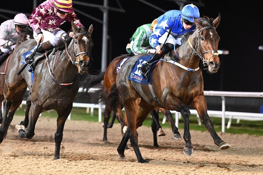 Trishuli River, blue with white stars, wins by a head