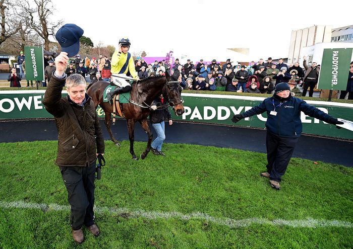 Marine Nationale returning to the winners enclosure at Leopardstown