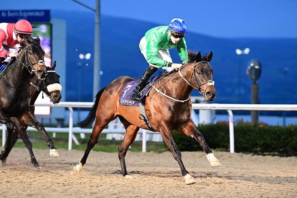 Eddie G approaches the winning post