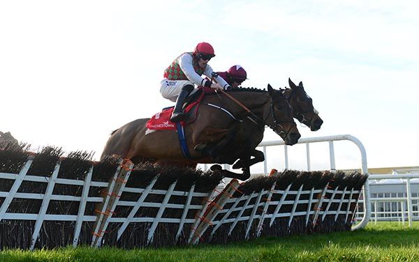 Annalecka, near side, wins a thriller