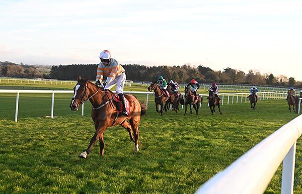 Maughreen (Patrick Mullins) winning easily at Punchestown