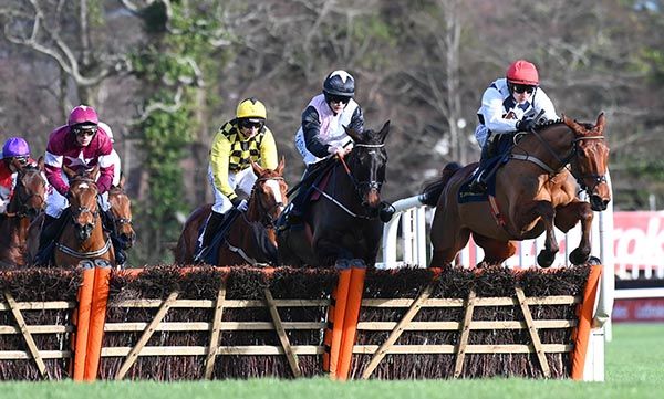 Ballyburn and Paul Townend (red cap) lead them home
