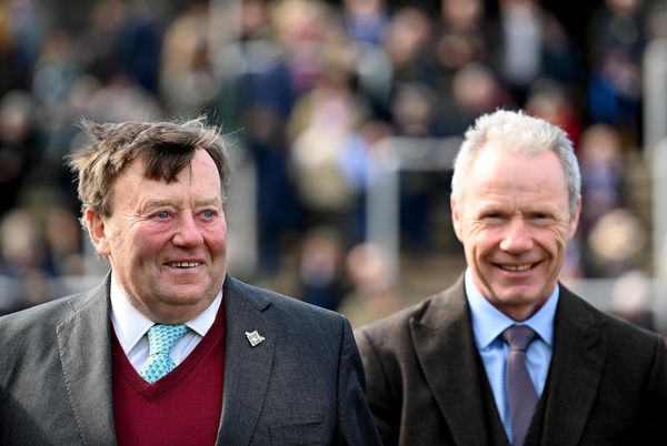 Nicky Henderson pictured with Mick Fitzgerald