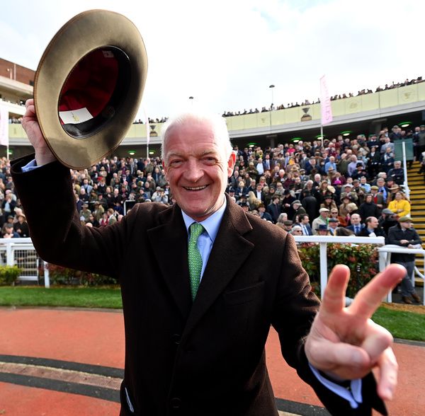 Cheltenham 15-March-2024 Boodles Cheltenham Gold Cup.A delighted Willie Mullins after Galopin Des Champs won their second Gold Cup and Willie's 4th in all.Healy Racing