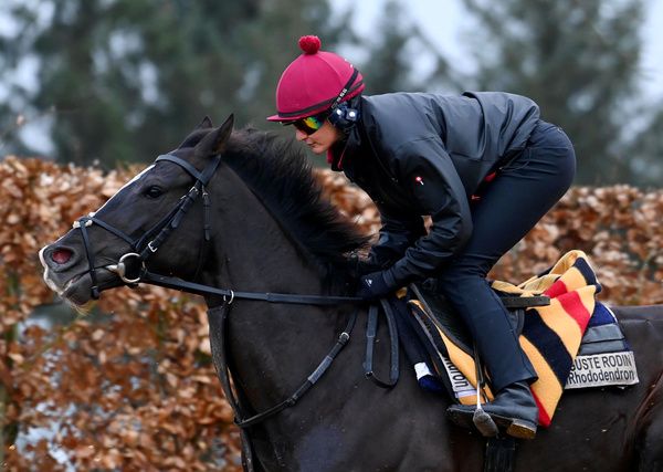 Auguste Rodin and Rachael Richardson at morning work on The Front Gallop at Ballydoyle