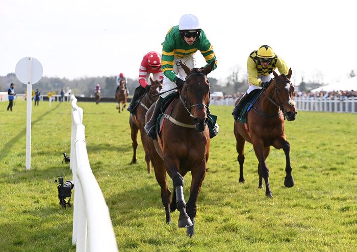 Fairyhouse 31-March-2024Spillane's Tower and Mark Walsh win for owner JP McManus and trainer Jimmy Mangan.Healy Racing