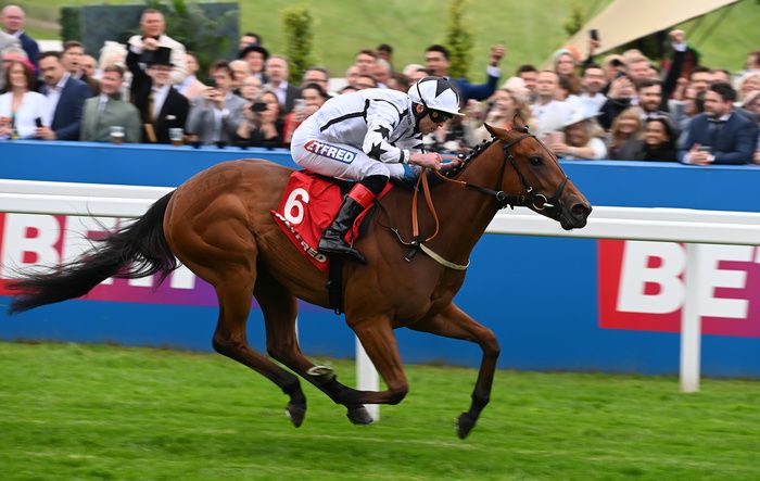 Teej A pictured on her way to victory at Epsom