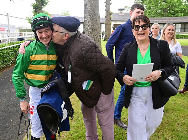 Colin Keane with Summer Snow's owners Patrick and Bernadette Kelly