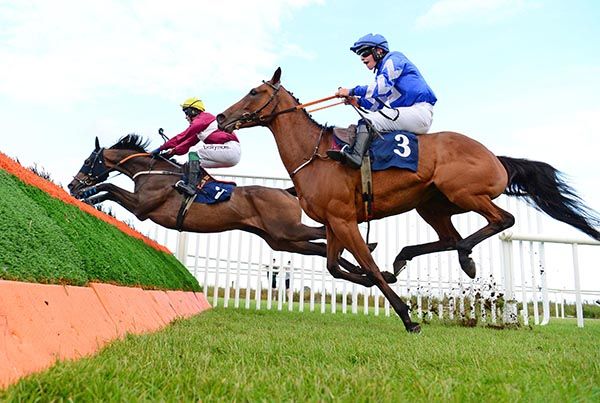 Aussie Warrior and Pidoyne (nearest) approach the last