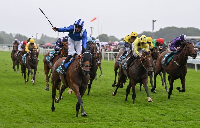 Enfjaar and Jack Mitchell winning The John Smith's Cup Handicap (Heritage Handicap)York 13.07.24Healy Racing