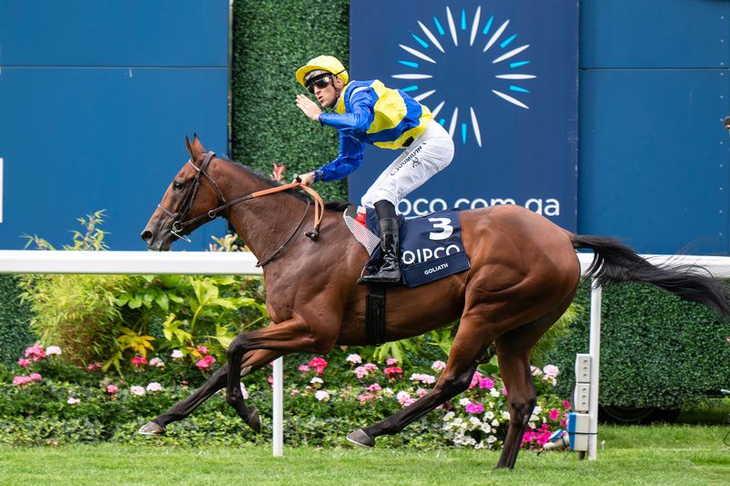 Goliath and Christophe Soumillon winning last year's King George at Ascot