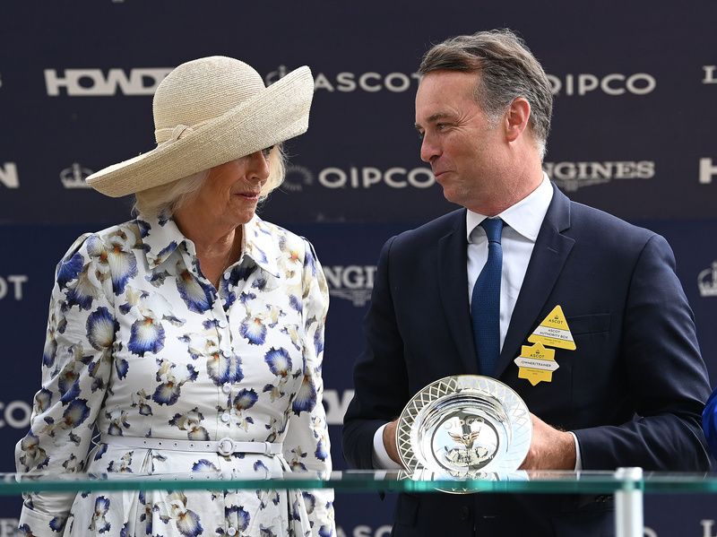 Trainer Francis Henri Graffard with Queen Camilla 