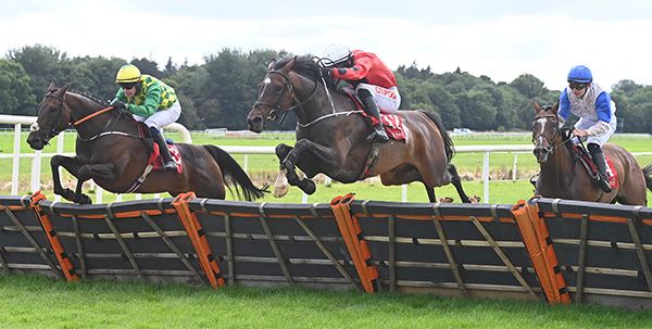 Gabriel Ranger (red) wings the last