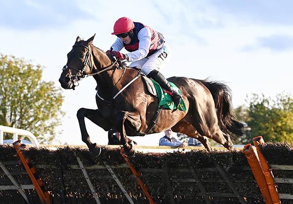 Due Course and Keith Donoghue pictured on their way to victory