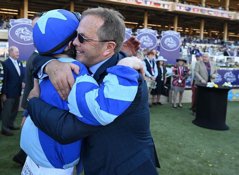 Del Mar Breeders Cup 1-November-2024 Juvenile Turf SprintMagnum Force and Colin Keane win for trainer Ger Lyons.Healy Racing
